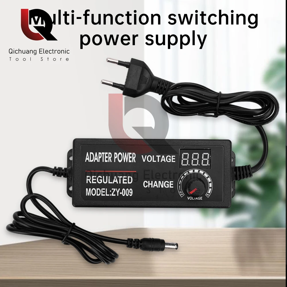 High Power AC-DC Adjustable Power Supply Adapter AC100-240V to DC3-12V/24V 3A 5A Multifunctional Switch Power Supply Universal