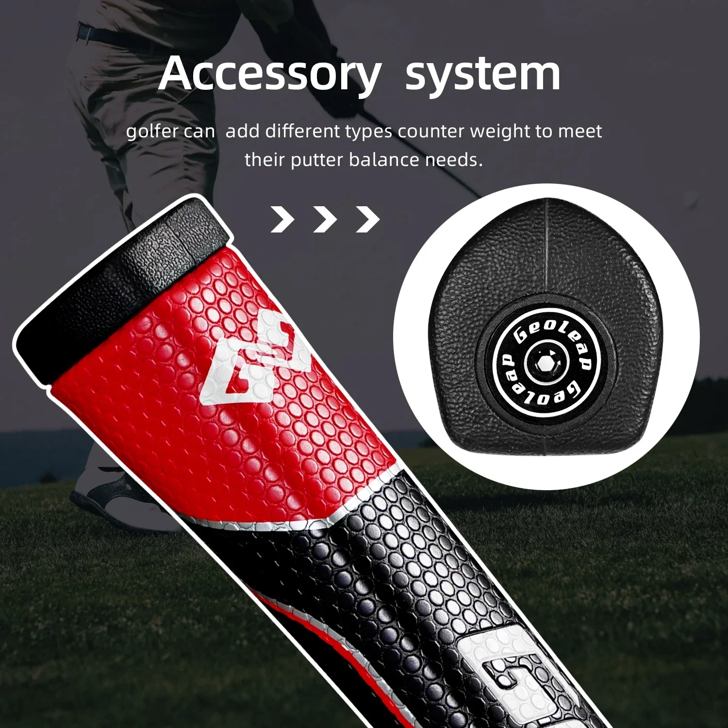 Putter Grips,PU Putter Grip,Soft Polyurethane Material,Pistol Shape, Light Weight Putter Grips,1.0/2.0 Soft Feeling