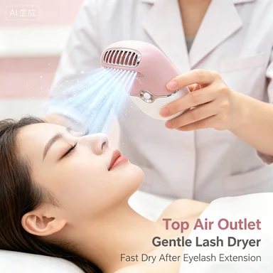 Mini Eyelash Fan Portable USB Rechargeable Air Cooling Fan For Eyelash Extensions Lash Dryer Handheld Small Blower For Lash Arti