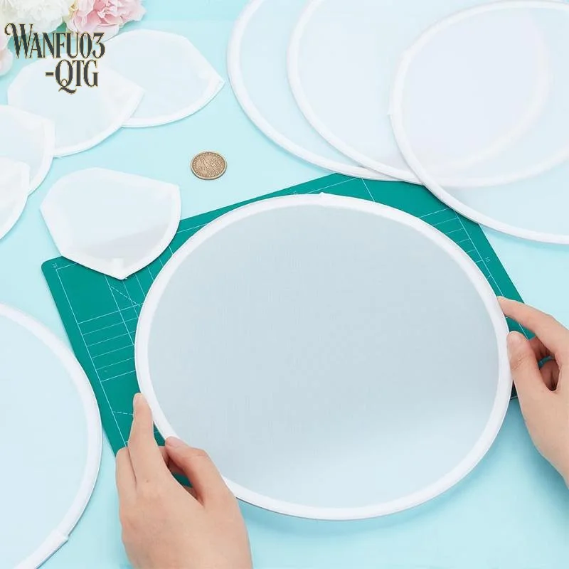 Hot Sale Folding Fan Simple Circular Performance Portable Round Hand Woman Foldable Blank Handheld
