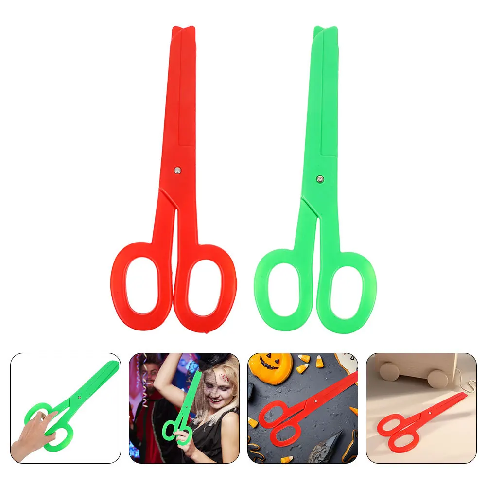 

2Pcs Plastic Giant Clown Scissors Oversized Comedy Costume Props for Stage Party Halloween Accessories Halloween Bloody Prop