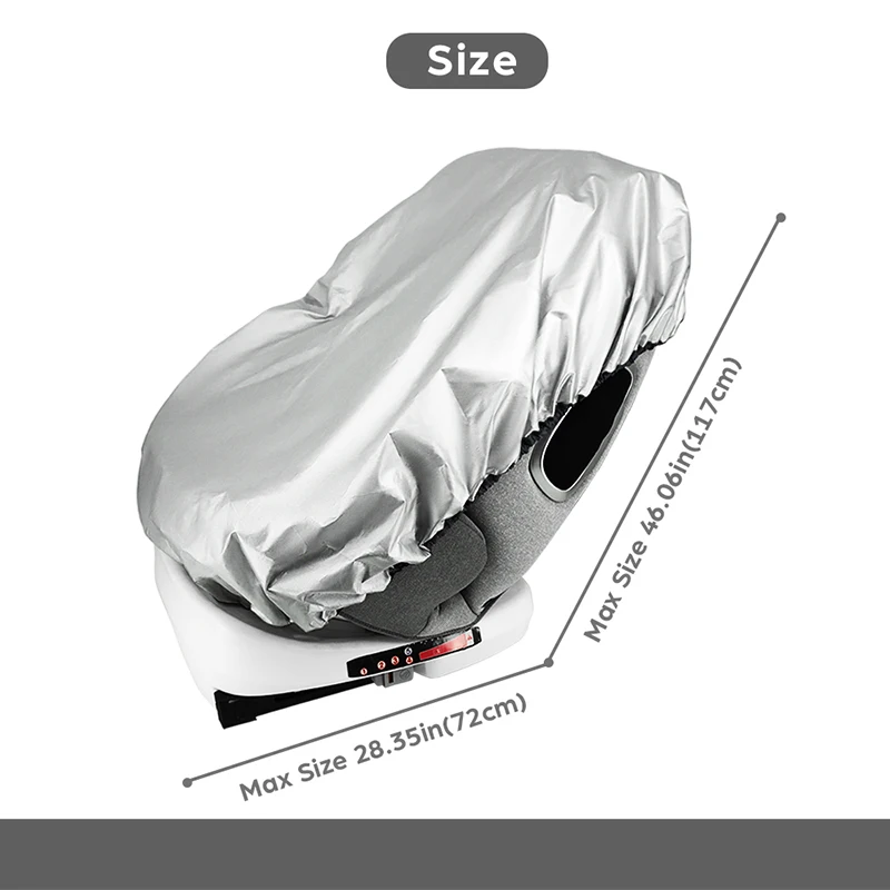 UPF50+ Baby Car Seat Sun Shade Cover - 99% UV Block & Heat Protector with Dual-Directional Installation, Breathable Mesh & Easy
