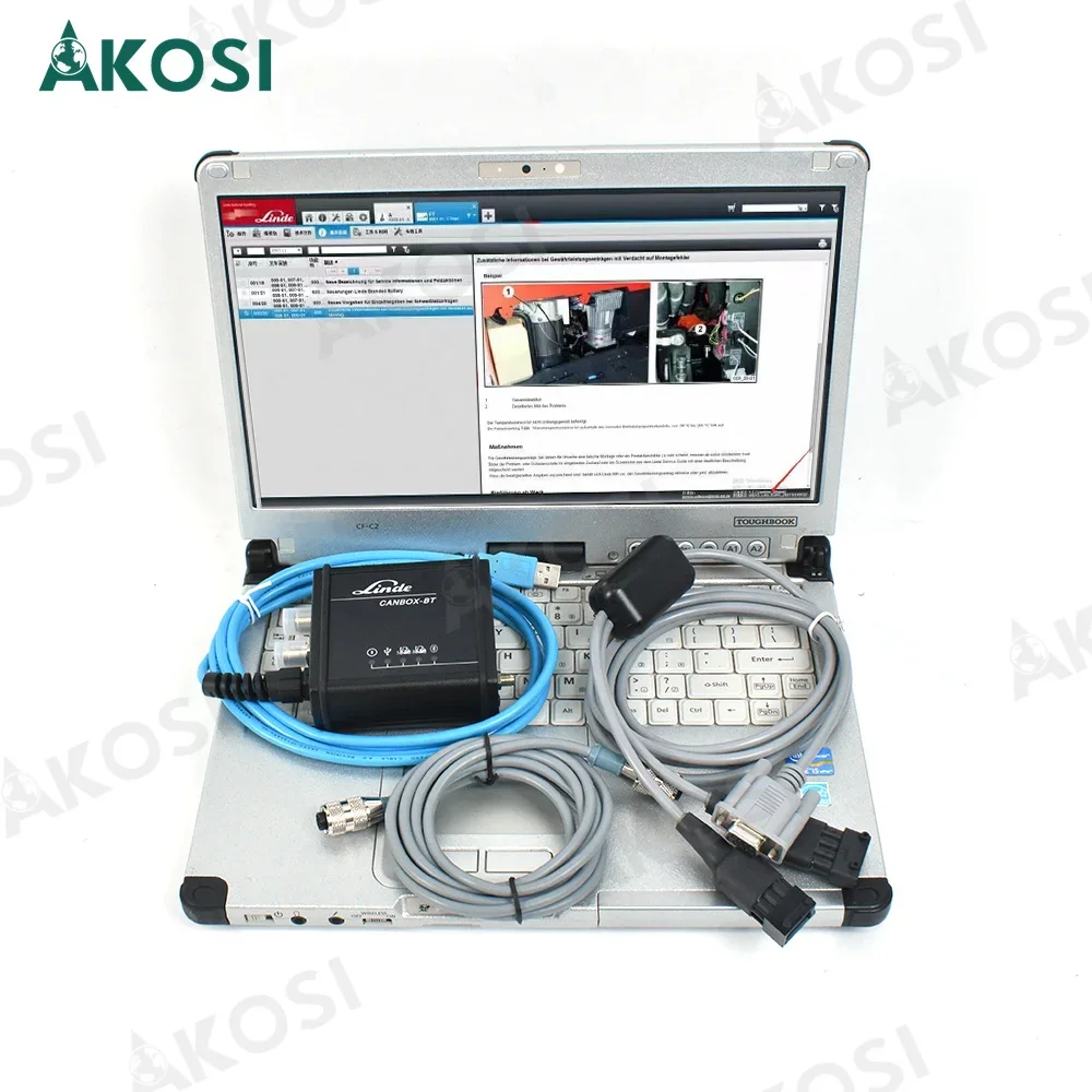 

For Linde Canbox BT Electric CANBOX TO TRUCK Pathfinder LSG Forklift Professional Diagnostic Tool and CFC2 Laptop