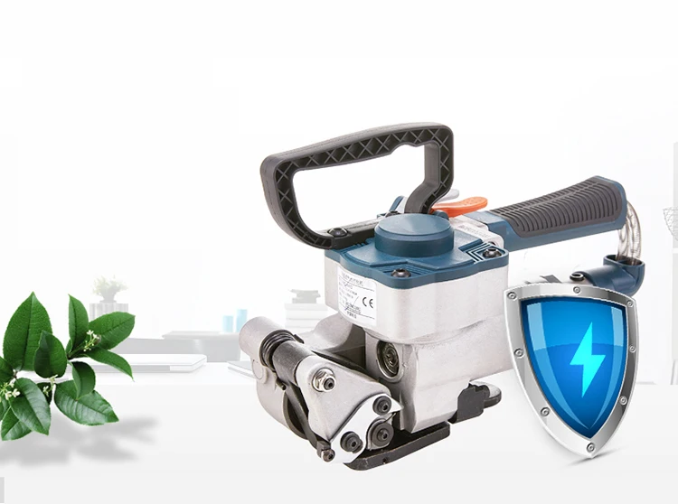 Free Button Pneumatic Baler Automatic Portable Steel Strapping Machine Hot-melt Wooden Box Packing Machine B19