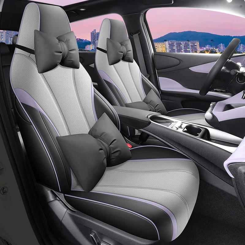 Custom‑Fit Faux Leather 5‑Seat Full Wrap Car Seat Covers for BYD Dolphin 2023‑2025, Auto Seat Protector Car Interior Accessories