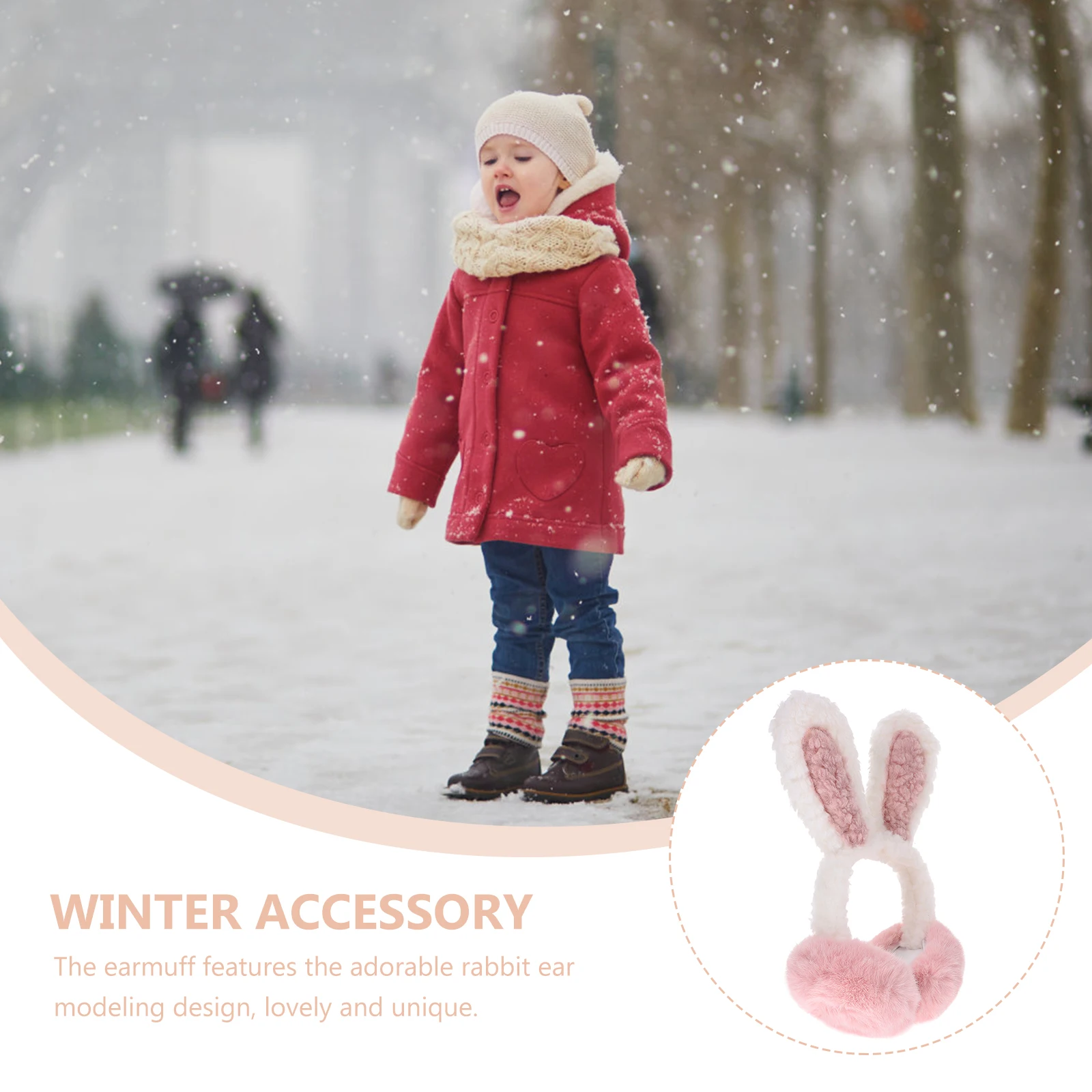 

Adorable Cotton Earmuffs Lightweight Comfortable Bunny Ears Ear Muff Winter Kids Birthday Gift Warm Ear Cover