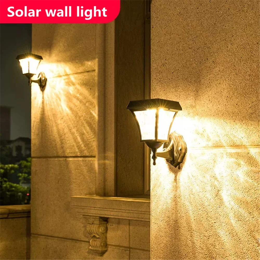 Piccola berlina lampada da parete solare controllo decorativo luci a Led banca esterna di energia solare per lampade da giardino riflettore