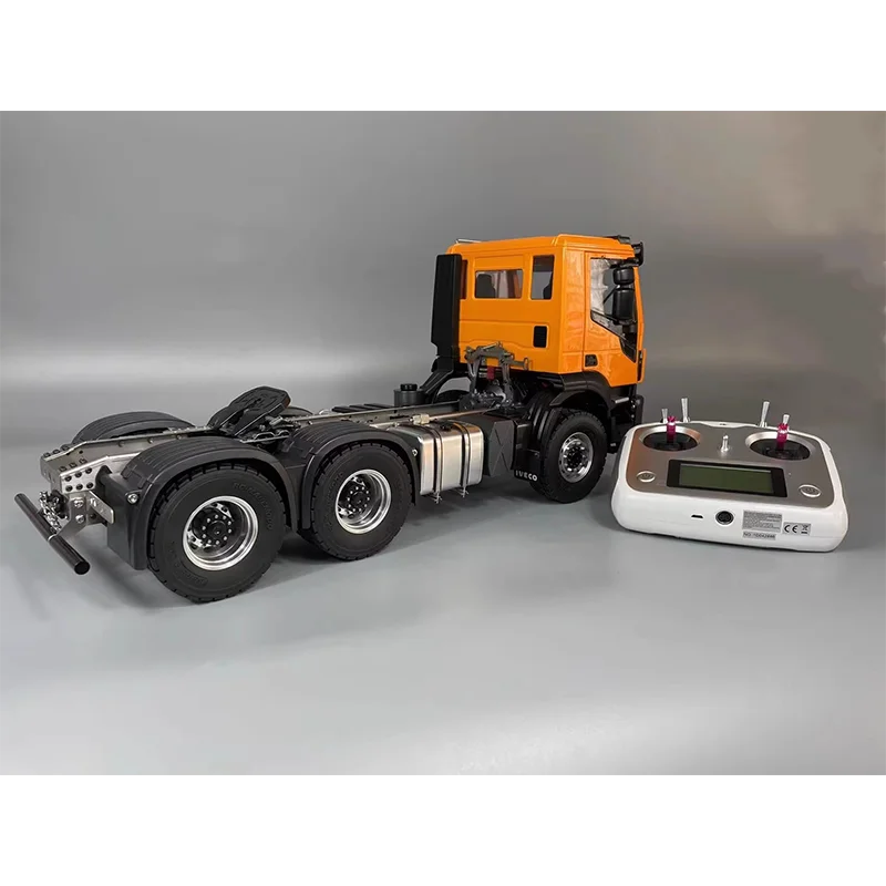 Fury Bear 1/14 Truck 6x4 Tractor Simulation Model  Trailer Metal Chassis For Tamiya  Lesu For Scania Man Actros Volvo Car Parts