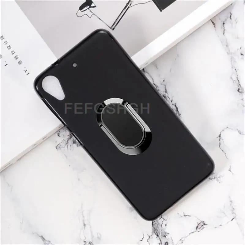 For HTC Desire 626 626S 626G 5.0 Inches Desire 650 Back Ring Holder Bracket Phone Case Smartphone TPU Soft Silicone Cover