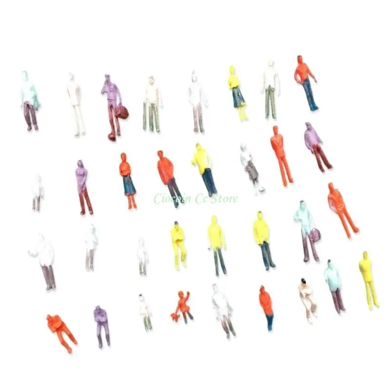 X90F 25Pcs Plastic Urbans Dioramas Figures Miniature Multiple Poses For Scenic Displays