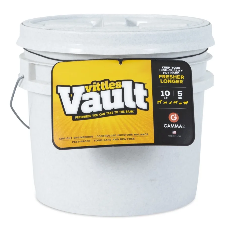 

Ведро для хранения сухого корма для животных Vittles Vault Outback, серое, вместимость 10 фунтов