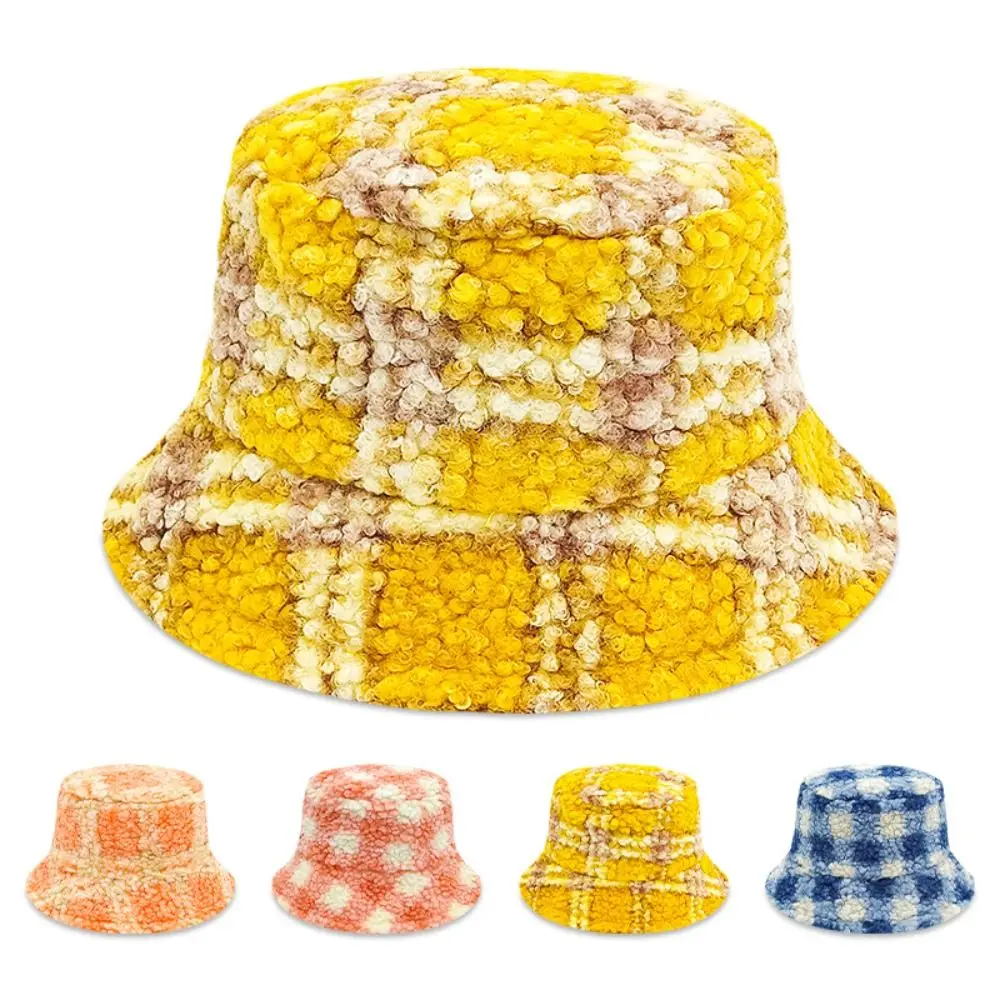 Plush Thicken Women Fluffy Bucket Hat Trend Cold Protection High Quality Fisherman Cap Winter Warm Ladies Hats image 3