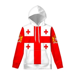 Georgia Youth Zipper Hoodie Custom Name Number Logo Pullover Geo Nation Flag Ge Georgian Republic Country Print Photo Clothes