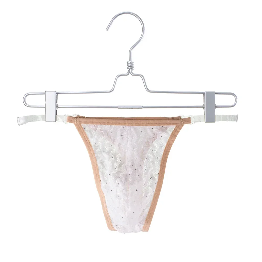 

Men's Breathable Low Waist T-back Underpants Ultra-thin Panties Lace Underwear Quick Drying Briefs G-strings See Through Thongs