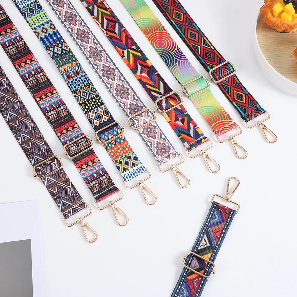 

Color Ethnic Style Embroidery Bag Strap Thickened Messenger Backpack Replacement Bag Accessories Adjustment Wide Shoulder Strap