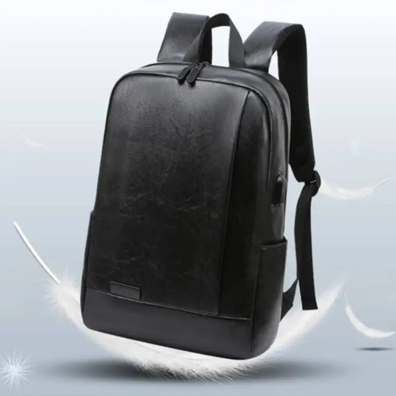 Zaino da uomo alla moda in pelle PU cartella da ufficio casual da viaggio laptop da ufficio zaino sportivo da spalla