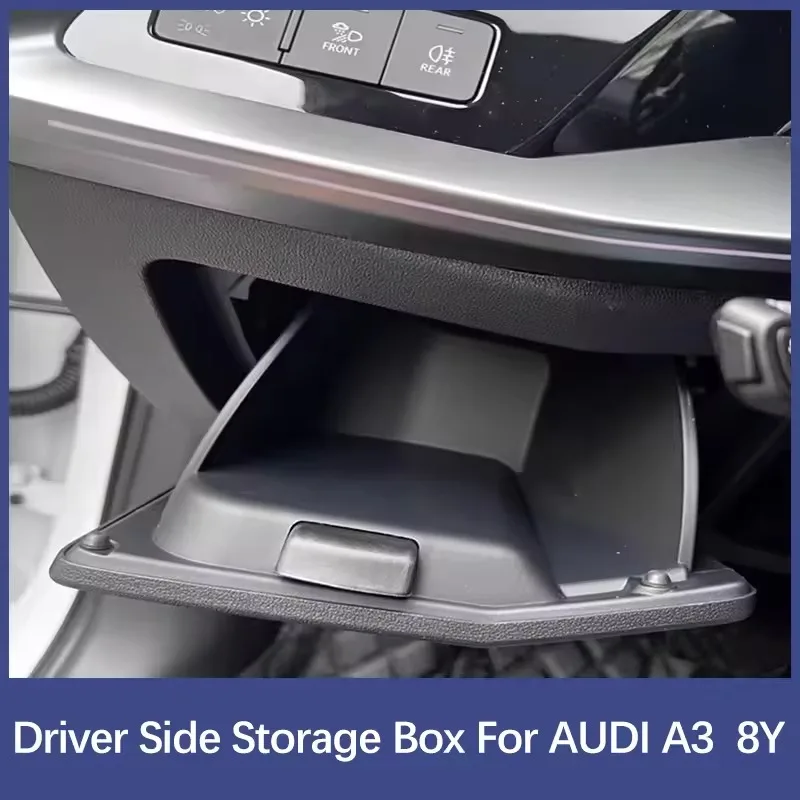 

For Audi A3 8Y Central Driver Side Console Storage Box Car Side Glove Box Holder Car Stowing Tidying