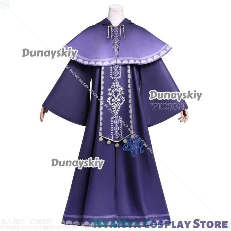 Monica Everett Secrets Of The Silent Witch Cosplay Anime Costume Magical Girl Magic School Purple Cape Halloween Christmas Party