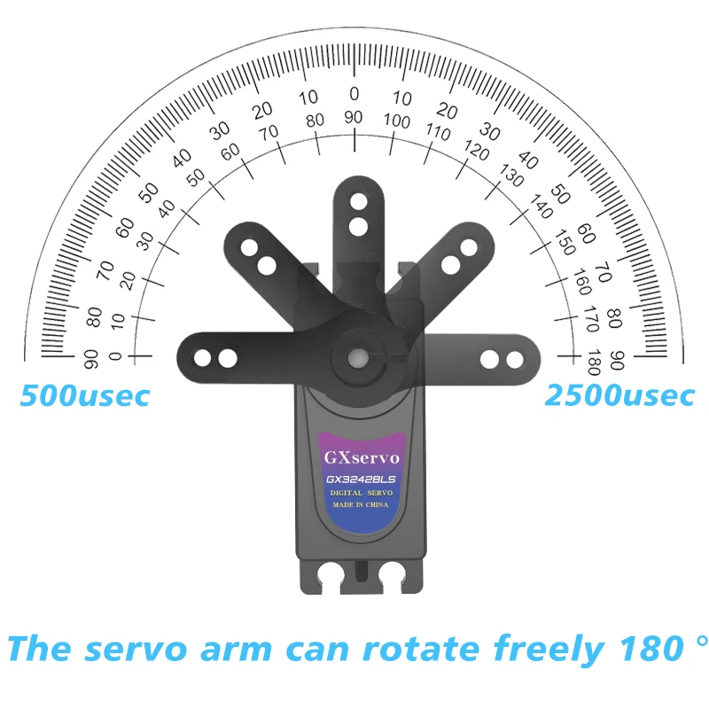 GXservo 42KG PWM Brushless Servos high voltage Metal Gear Digital Servo For 1/8 1/10 Scale RC Car Servos Motor