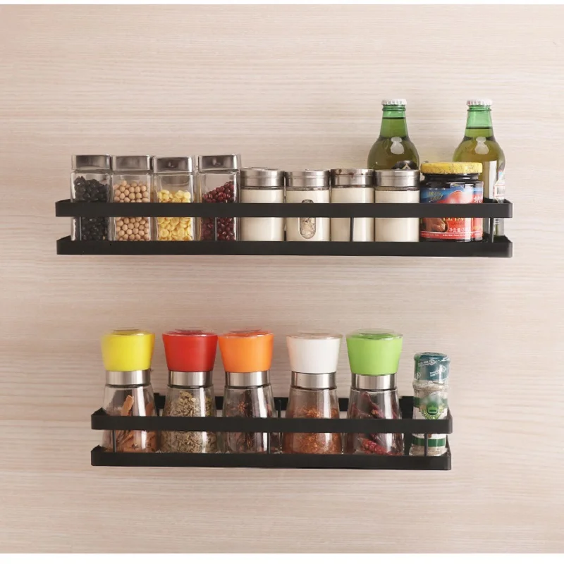 Kitchen Seasoning Storage Wall-mounted Perforated And Household Multi-purpose  Finishing Rack Beautiful Exquisite Convenient