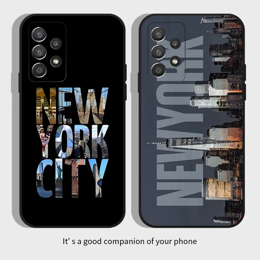 NEW YORK Statue Of Liberty Phone Case For Samsung Galaxy A13,A21s,A22,A31,A32,A52,A53,A71,A80,A91 Soft Black Cover