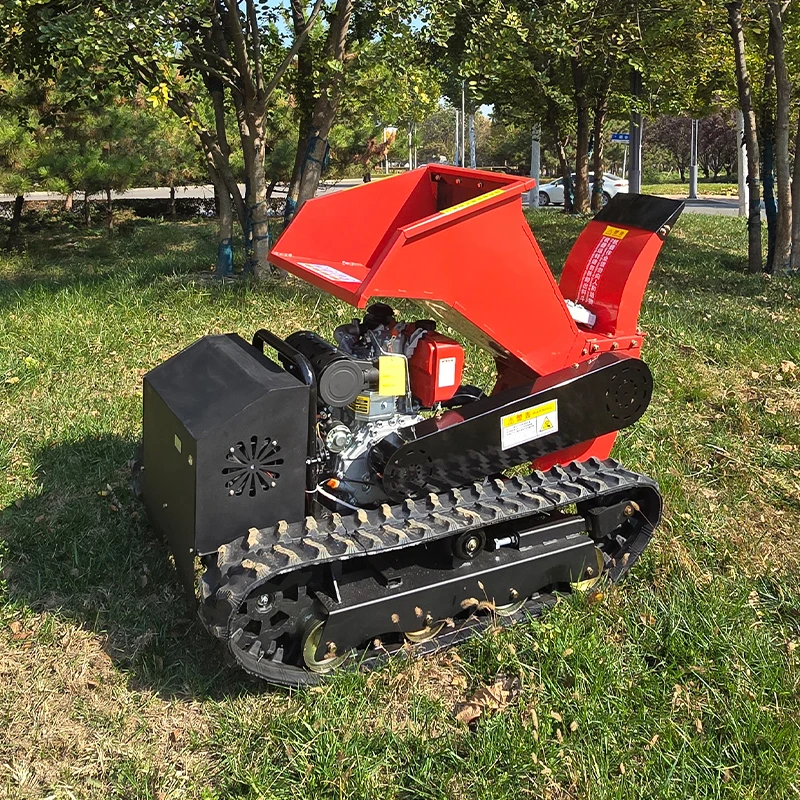 Maideen Mobile Engine Wood Chipper 15PS High-Power 120mm Branch Capacity Garden Shredder with 200m Remote Control