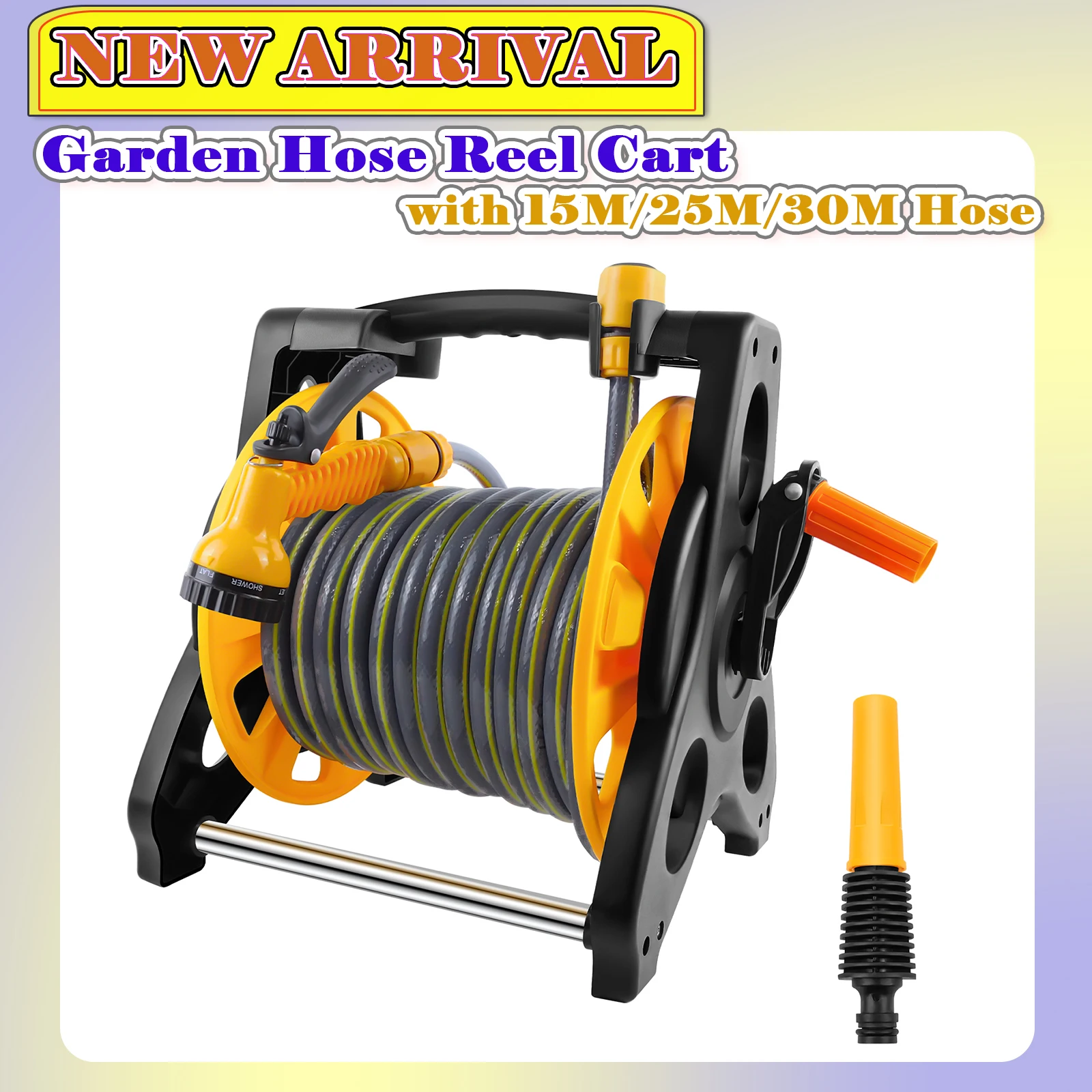 Avvolgitubo da giardino con tubo da 15M/25M/30M