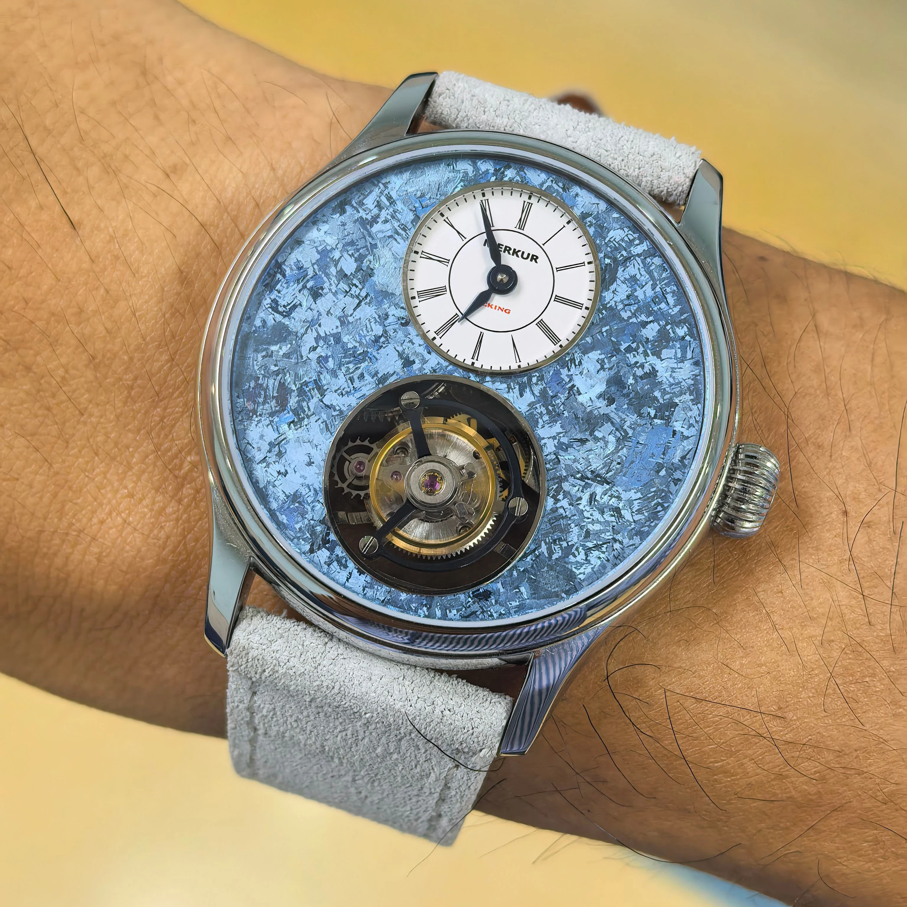 بيير بولين الرجال توربيون ساعة فاخرة 42 مللي متر دليل لف الميكانيكية ساعة اليد Sapphie 30 متر مقاوم للماء