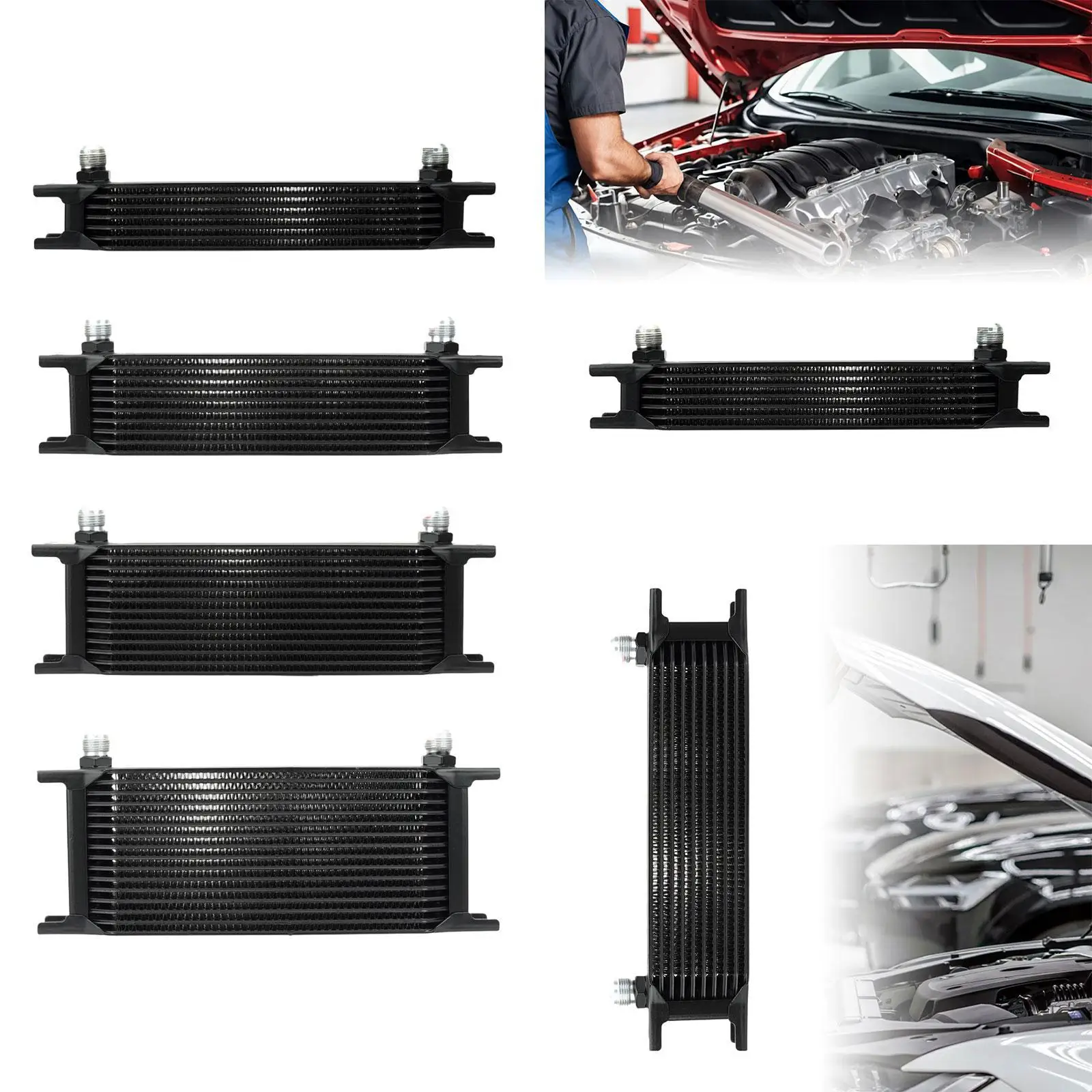 Transmission Oil Cooler Kit Practical Trans Oil Cooler Easy Installation Professional Condenser for Trailers Truck RV