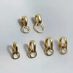 Sinya Fine Jewelry Universal Pendants Clasp Necklace DIY Accessories Pure Real 18k Gold Chainlink Clasp Stamp Au750 On Sale
