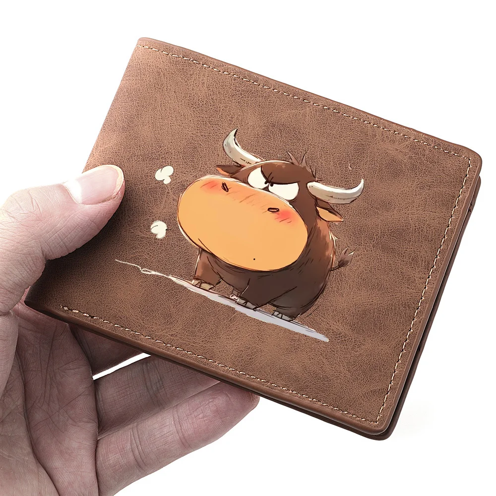 Men's Custom-pattern Short Wallet, Trendy Retro-style Wallet, Personalized Credit Card Holder, Men's Wallet