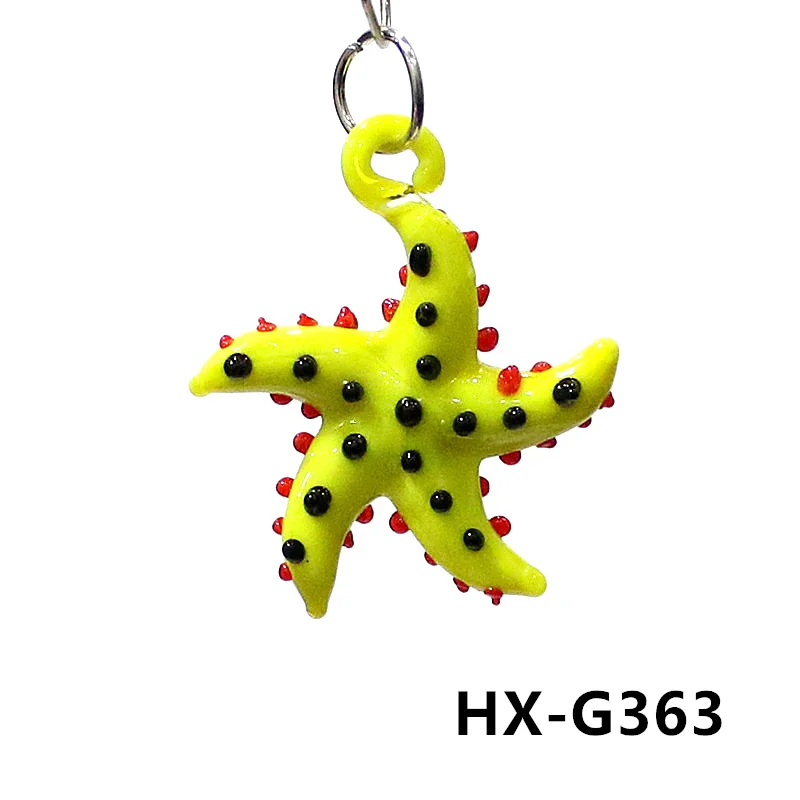 Niedliche meeres tiere Seestern Charme Miniatur glas Seestern Anhänger Dekoration für DIY Schmuck Halskette Armband Herstellung Zubehör oder Aquarium Dekoration Vorräte – Detail 26