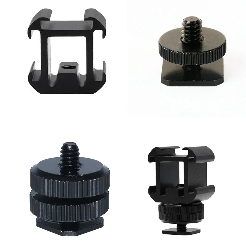 New Triple Hot Shoe Mount Adapter Dual Screws Bracket Stand Holder For DSLR Camera For LED Video Microphone Monitor Flash Light
