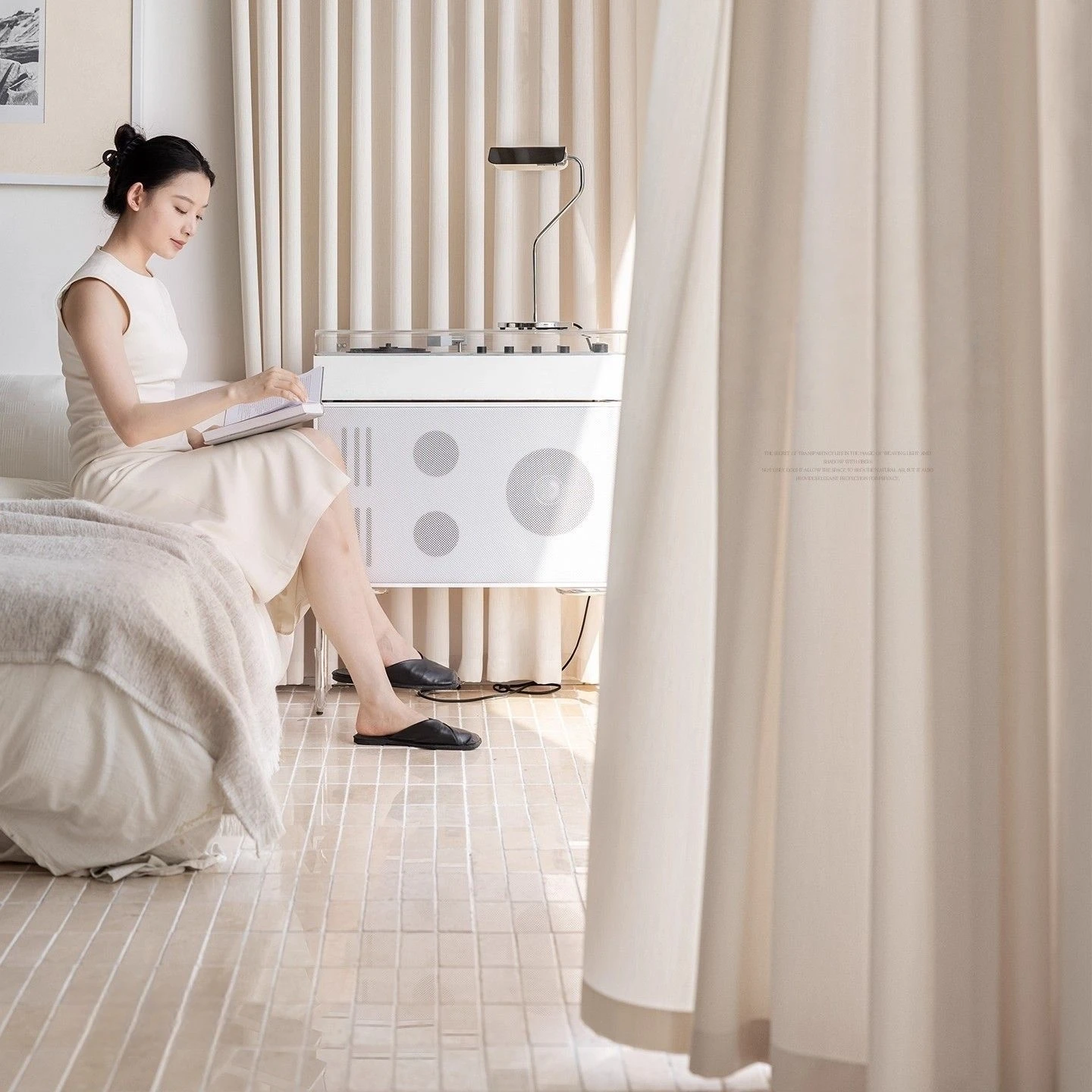 Custom Made Sheer Curtain Bedroom Living Room Extra Long Chenille Window Tulle Curtains