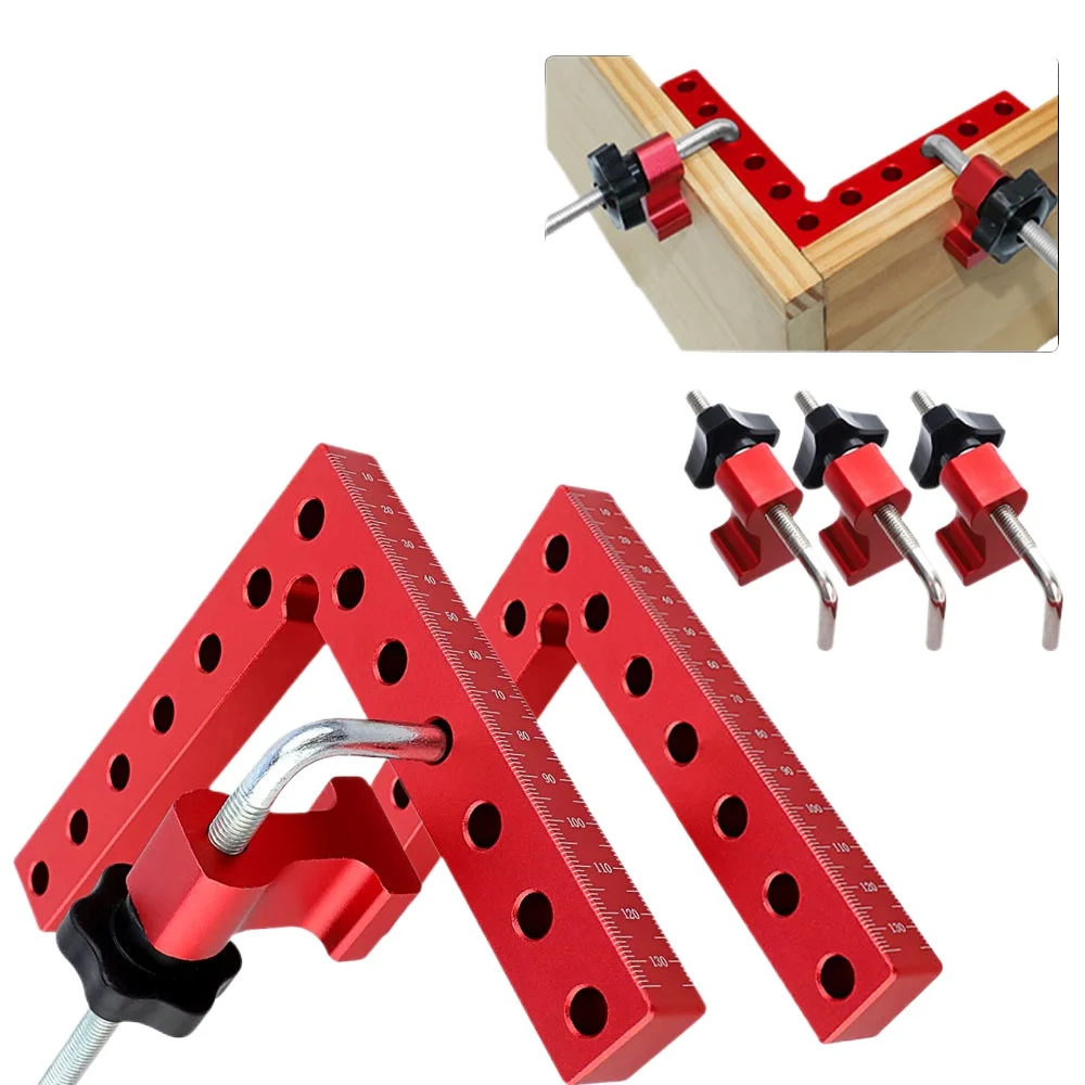 

90 Degree Positioning Squares Right Angle Clamps Aluminum Alloy Woodworking Carpenter Corner Clamping Square Tool