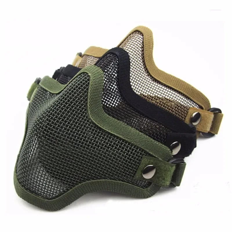 Imagem -02 - Caça ao ar Livre Combate Metal Mesh Máscara Camuflagem Airsoft cs Tiro Esportes Segurança Proteção Engrenagem Tática