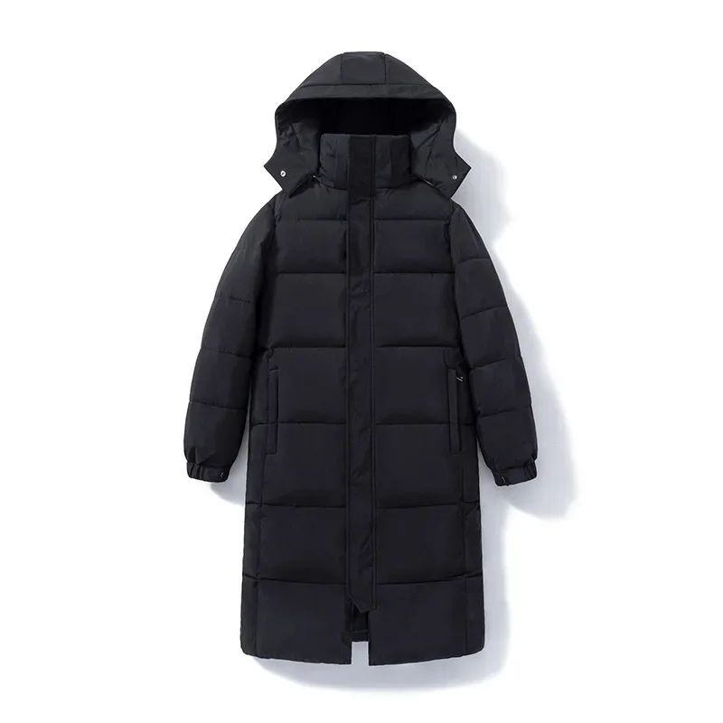 Women\'s Winter Jacket Korean Loose Oversized Luxury Black Long Cotton Jacket Street Trend Windproof Warm Hooded Parkas Coat