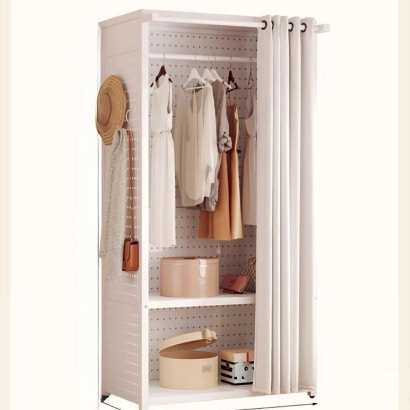 

Metal durable hole coat rack floor-to-ceiling household wardrobe cloakroom bedroom simple open plan rental room
