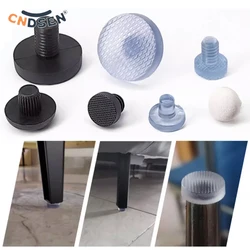 Transparent/Black Rubber Embedded Furniture Table Chair Leg Feet Bottom Glide Slide Pad Table Chair Foot Nail