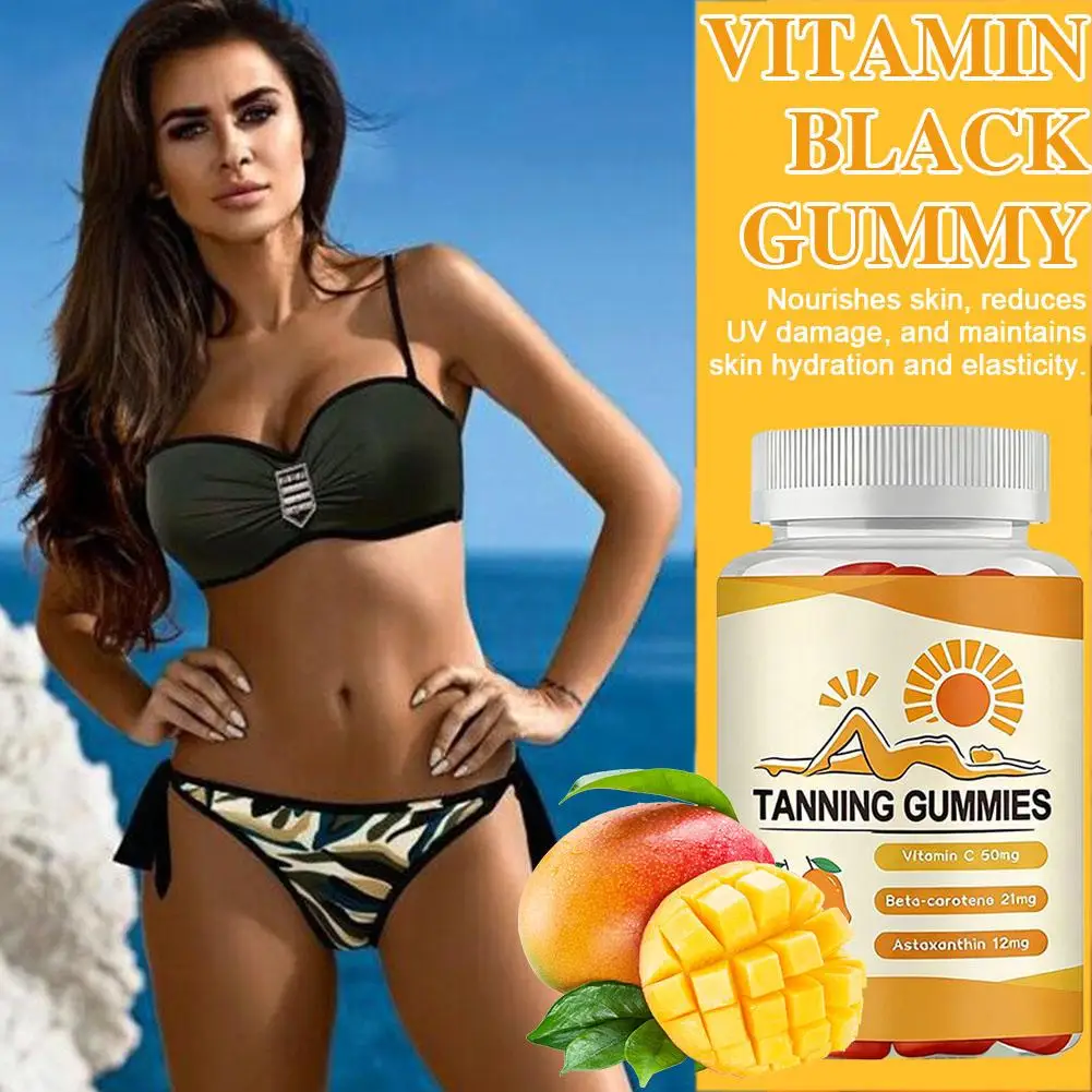 Tanning Gummies Astaxanthin Vitamin C Zinc Beauty Supplement 60 Gummies Antioxidant Support Healthy Skin Appearance