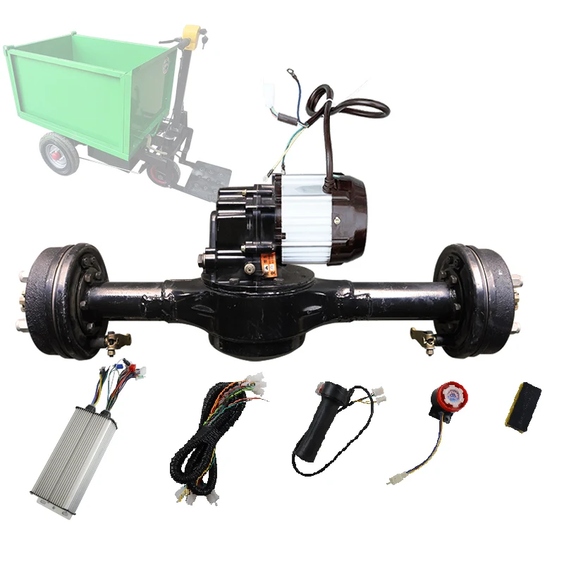 for 120cm DIY Four Wheel Go-Kart Karting ATV UTV Buggy 1500W Rear Axle Differential Assy 1Tons Propeller Shafts 1500W Rear Axle
