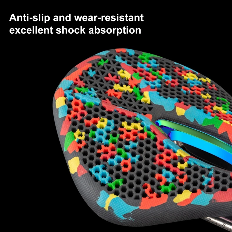 Sillín de bicicleta de panal 3D, cojín de asiento hueco, ventilación suave para bicicletas de montaña, bicicletas de carretera, bicicletas de carretera de grava