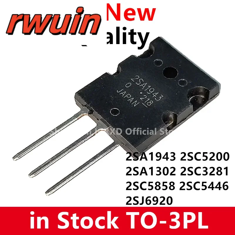 5PCS 2SC5200 TO-3P C5200 TO-3PL 5200 2SA1943 A1943 2SC5858 C5858 2SC5446 C5446 2SA1302 2SC3281 A1302 C3281 J6920 2SJ6920