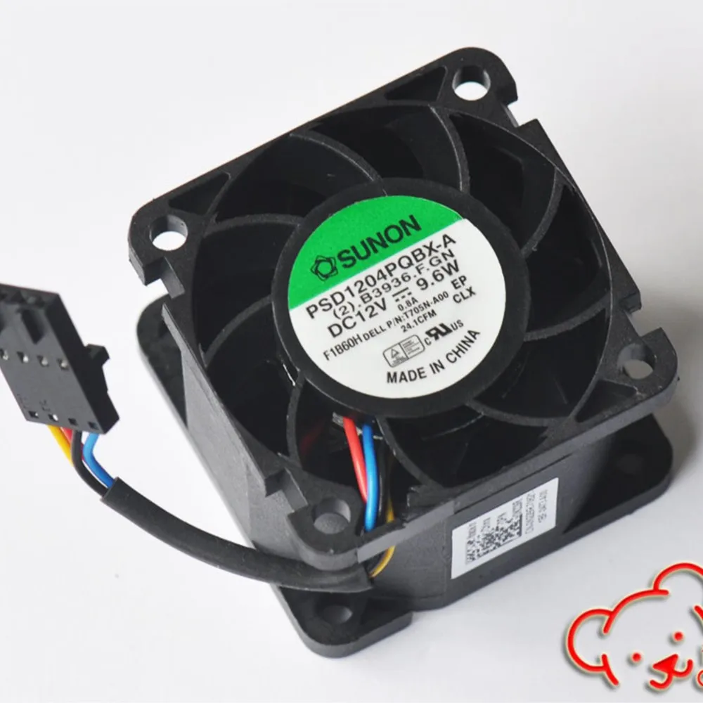 1pcs For Sunon PSD1204PQBX-A For Dell R210 server fans 0T705N 0N229R 40 * 28  server inverter axial cooling fan