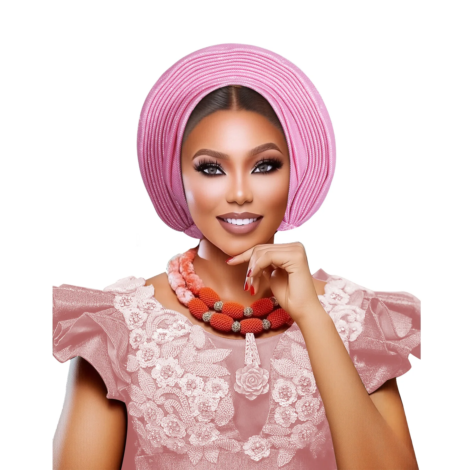 

2025 плиссированная кепка-тюрбан для женщин, уже в африканском стиле, авто Геле, женские повязки на голову, нигерийский головной убор, шляпа, головной убор для свадебной вечеринки