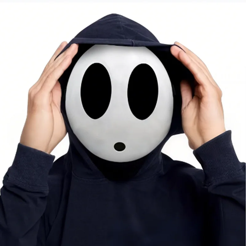 Game Super Luigi Bros Shy Guy Mask Halloween Cosplay Unisex Kid Adlut Full Face Masks Masquerade Accessories Prop view 3