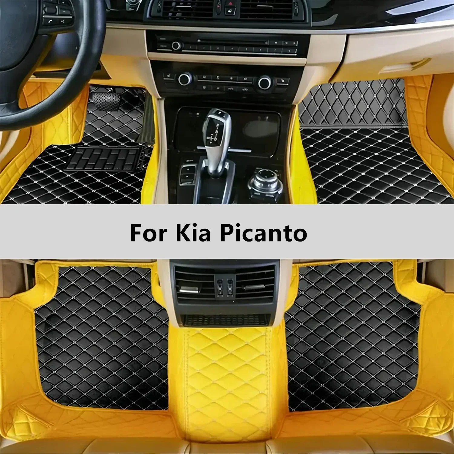 Custom Car Floor Mats For Kia Picanto 2011 2012 2013 2014 2015 Floor Mat Car Mat Accessories Men Women Interior Accessories