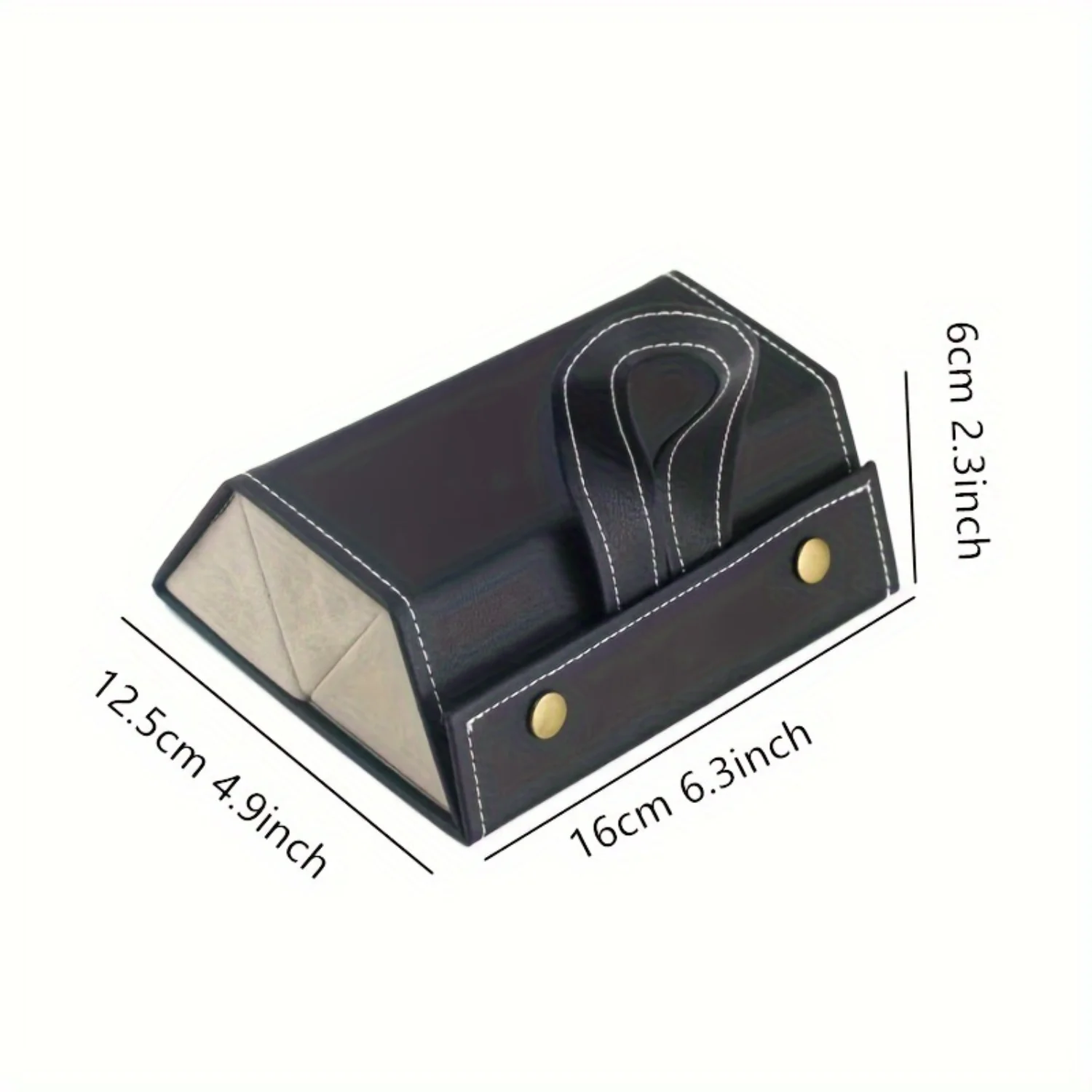 Elegant Black Large Foldable Glasses  Box - Travel Portable PU Leather Organizer for Glasses - Perfect Gift Idea