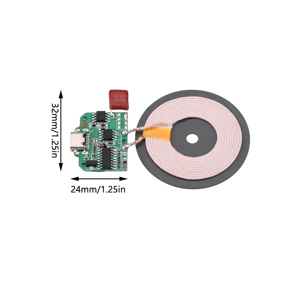 5-15W 12V Wireless Fast Charging For QI Mobile Phone Charger Module Transmitter PCBA Circuit Board with Coil 0-8MM Distance