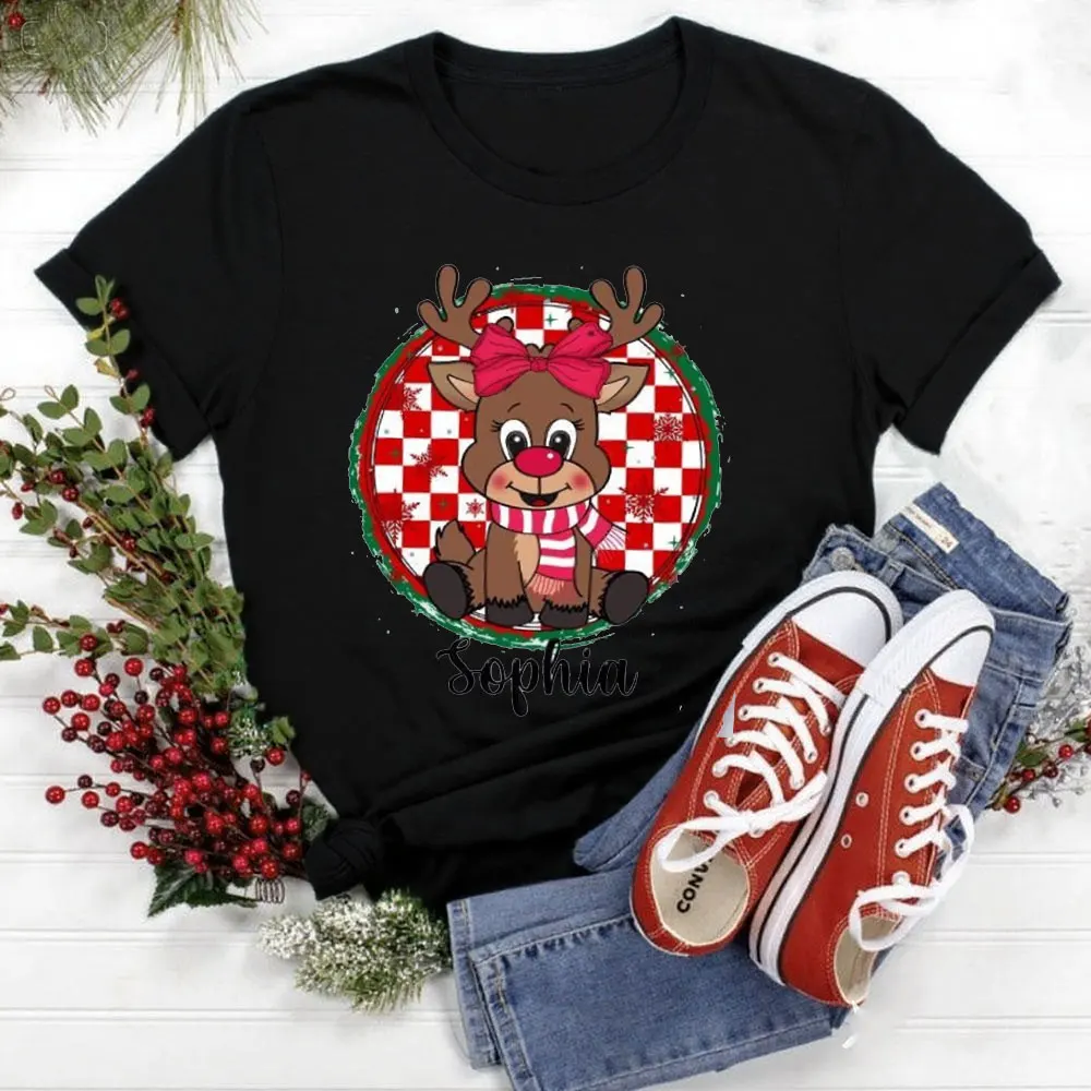 Personalized Women Christmas Tops Bow Ball Cap Women Christmas Design Tops Comfortable Personality Women O-neck Sweatshirt